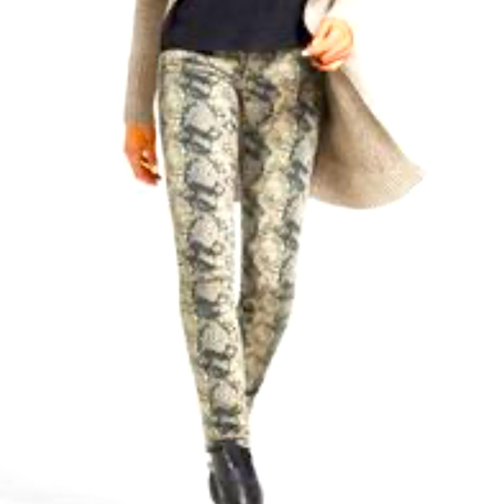 * | CAbi | snake print skinny pants. Size 4.